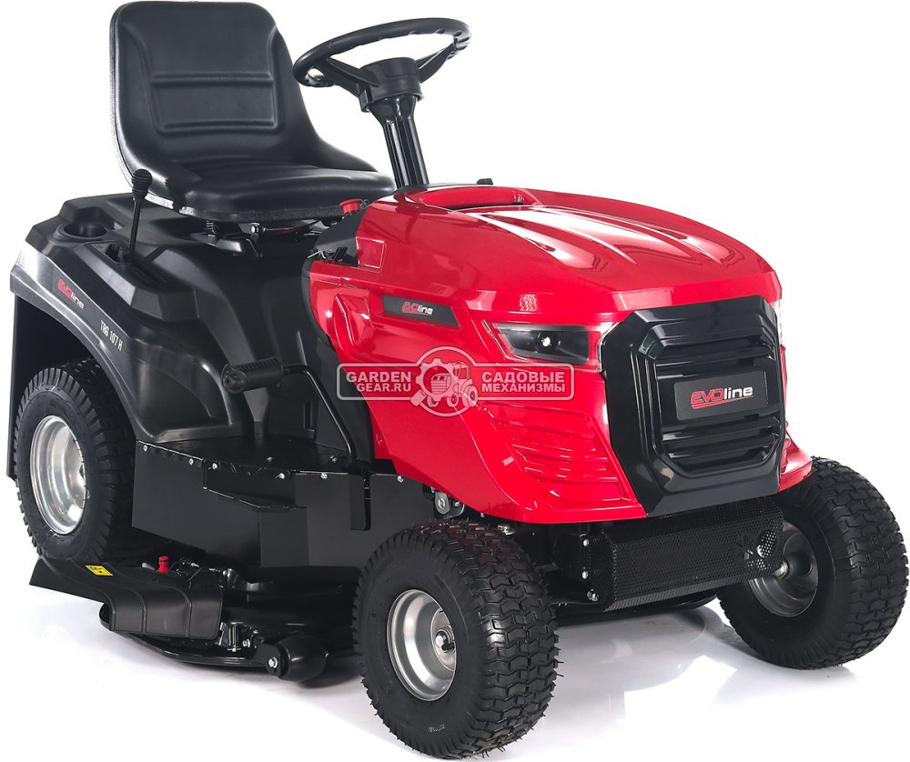 Садовый трактор Evoline TRG 107 H (PRC, Loncin, 546 куб.см., механика 5+1, ширина кошения 107 см., боковой выброс, 178 кг.)