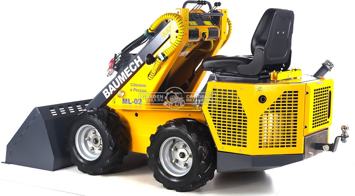 Универсальная машина мини-погрузчик Baumech ML-02 Pro + ковш для снега 120 см. с двигателем Zongshen GB750 V-Twin
