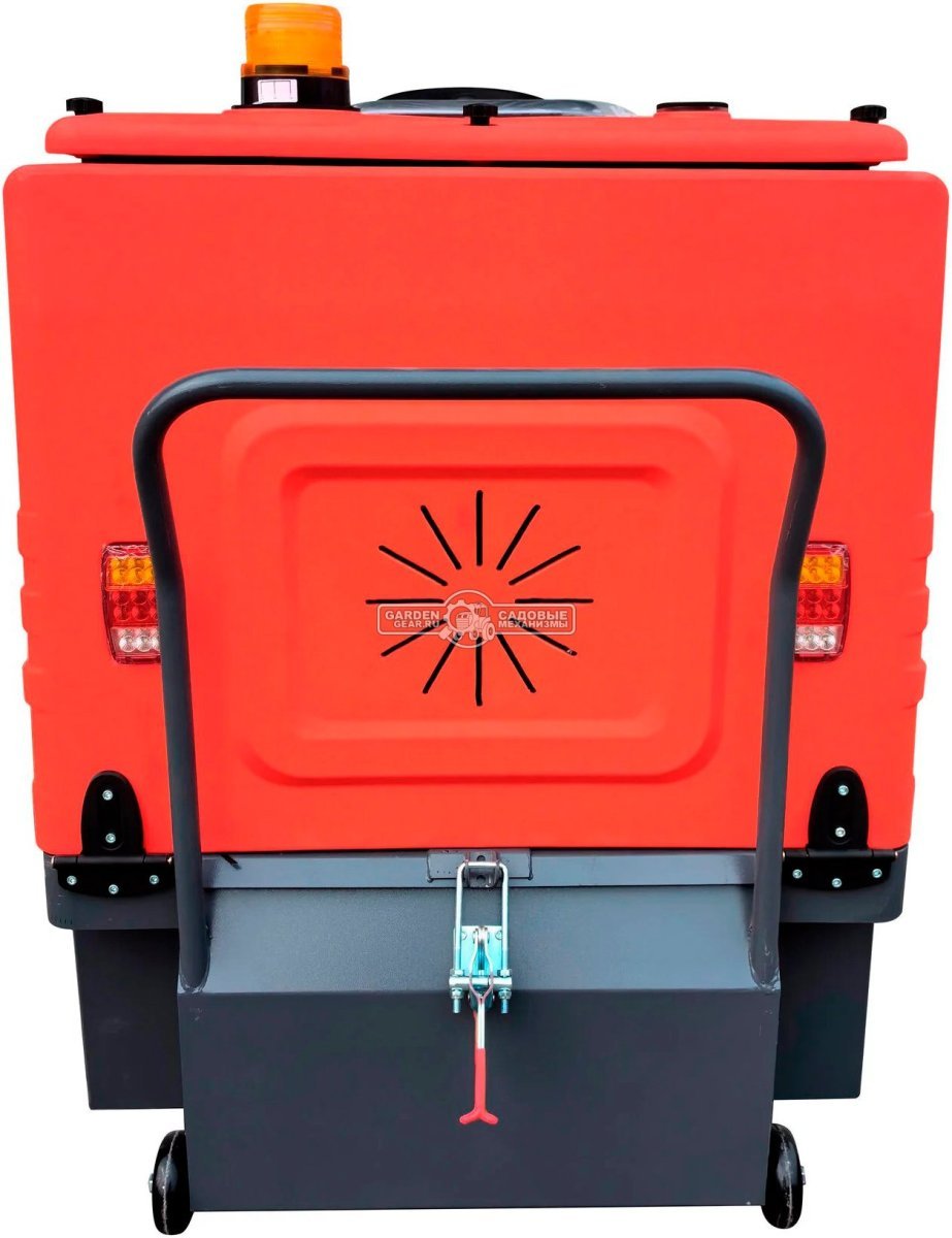 Подметальная машина аккумуляторная с сиденьем оператора EVOline SWB 1400 c LiFePo АКБ и ЗУ (PRC, 113 А/ч, 140 см, 150 л, 420 кг)