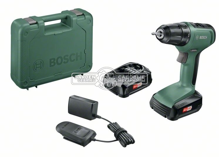 Дрель - шуруповерт аккумуляторная Bosch Universal Drill 18 с 2 АКБ 1.5 А/ч и ЗУ AL1810CV (PRC, 18В, 40 Н/м, кейс, 1.2 кг)