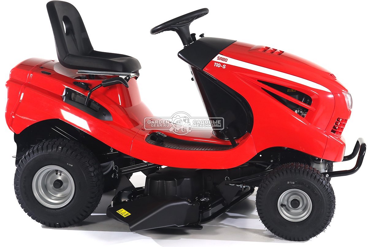 Садовый трактор SABO 110-S (GER, Sabo V-Twin, 708 куб.см., гидростатика, боковой выброс, мульчирование, ширина кошения 110 см, 234 кг.)