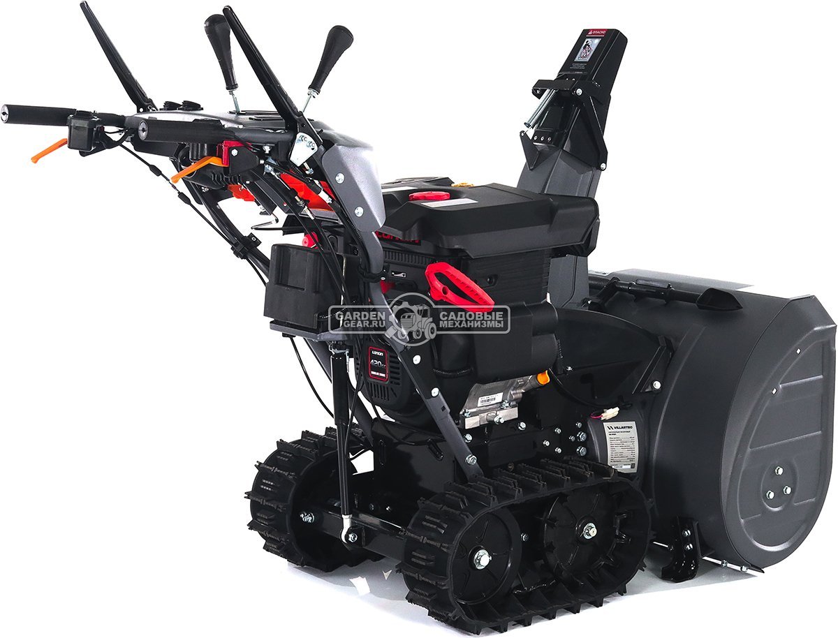 Снегоуборщик Villartec WB1576ET Hydro гусеничный (PRC, 76 см, Loncin 420 см3, эл/стартер от АКБ 12В, дифференциал, фара, 141 кг)
