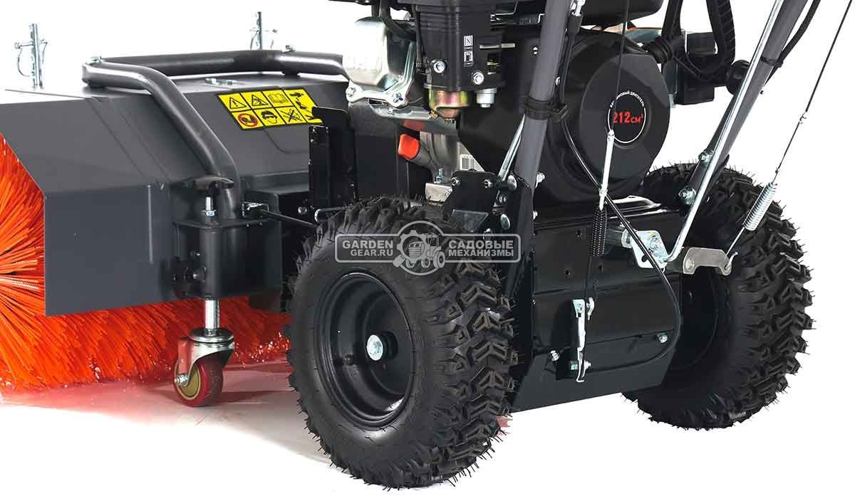 Комбимашина Villartec SW7080E с щеткой 80 см и снегоуборщиком 56 см (PRC, 7,0 л.с., 212 см3, эл/стартер, фара, скорости 5/2, 73 кг)