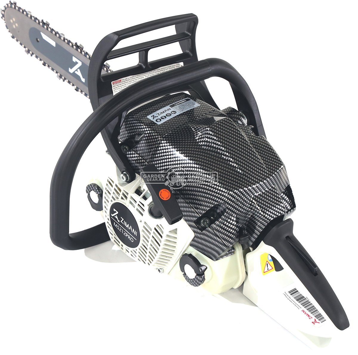 Бензопила ZimAni MS 212 Pro 16" (PRC, 38.6 куб.см., 1.8 кВт/2.4 л.с., 3/8", 1.3 мм, 55E, корпус Carbon Fiber, Walbro Carburetor, 4.6 кг)