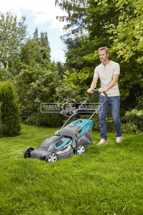 Газонокосилка аккумуляторная Gardena PowerMax Li-40/41 с АКБ 2.6 А/ч и ЗУ (PRC, Li-ion 40В, 41 см, 50 л, 21.8 кг)