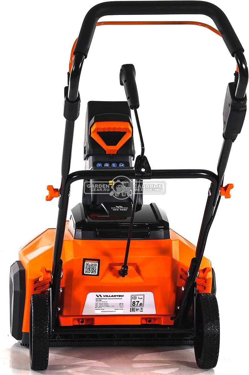 Снегоуборщик аккумуляторный Villartec WA4051 без АКБ и ЗУ (PRC, BL 40В, ширина 51 см, фара, 2 порта для АКБ, 19 кг)