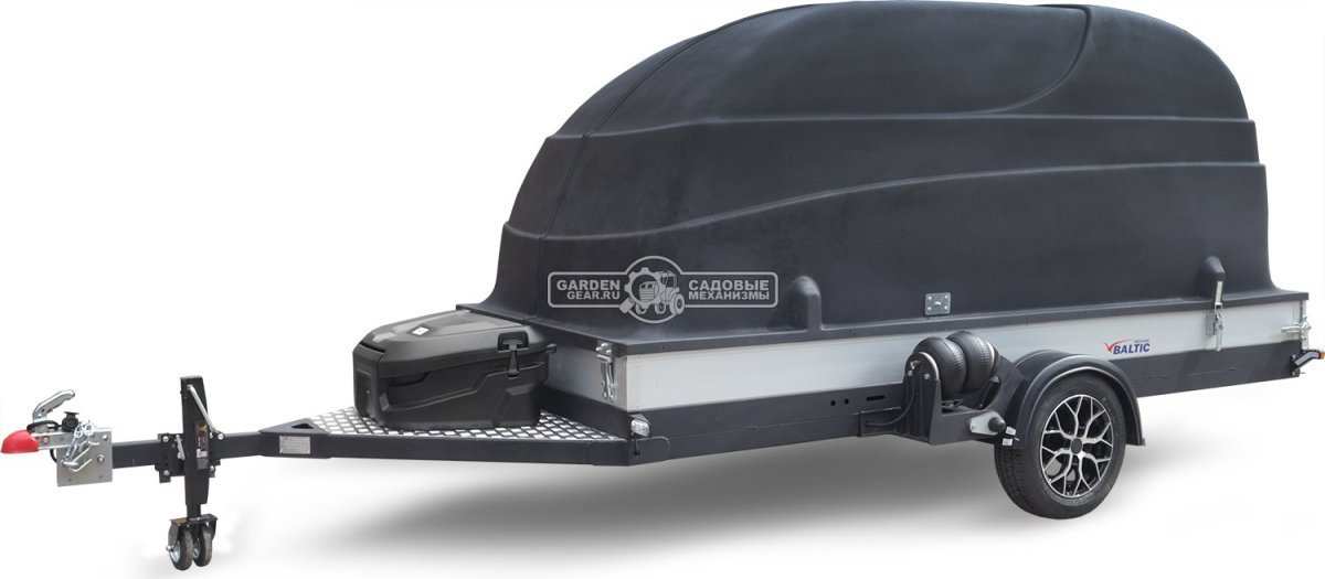 Прицеп с опускающейся платформой на пневмоподвеске Baltic Mechanic Polygon-City PC 750 для перевозки мини-спецтехники, пневмолифт, крышка, 3500x1500