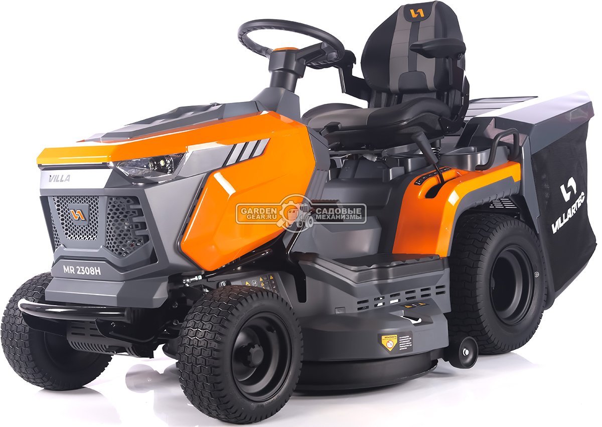 Садовый трактор Villartec MR2308H (PRC, Loncin V-Twin 708 куб.см., LED дисплей, гидростатика, травосборник 320 л, ширина кошения 108 см, 237 кг)