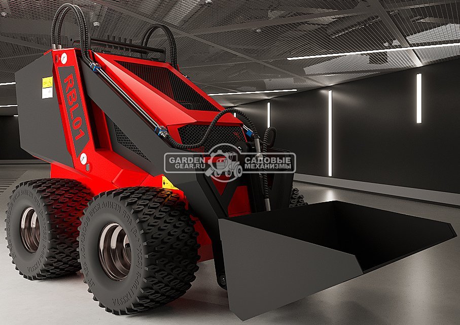 Мини-погрузчик колесный RED RBL-01 с платформой оператора Lifan 15 л.с., грузоподъемность до 250 кг., ковш 150 л., 650 кг.