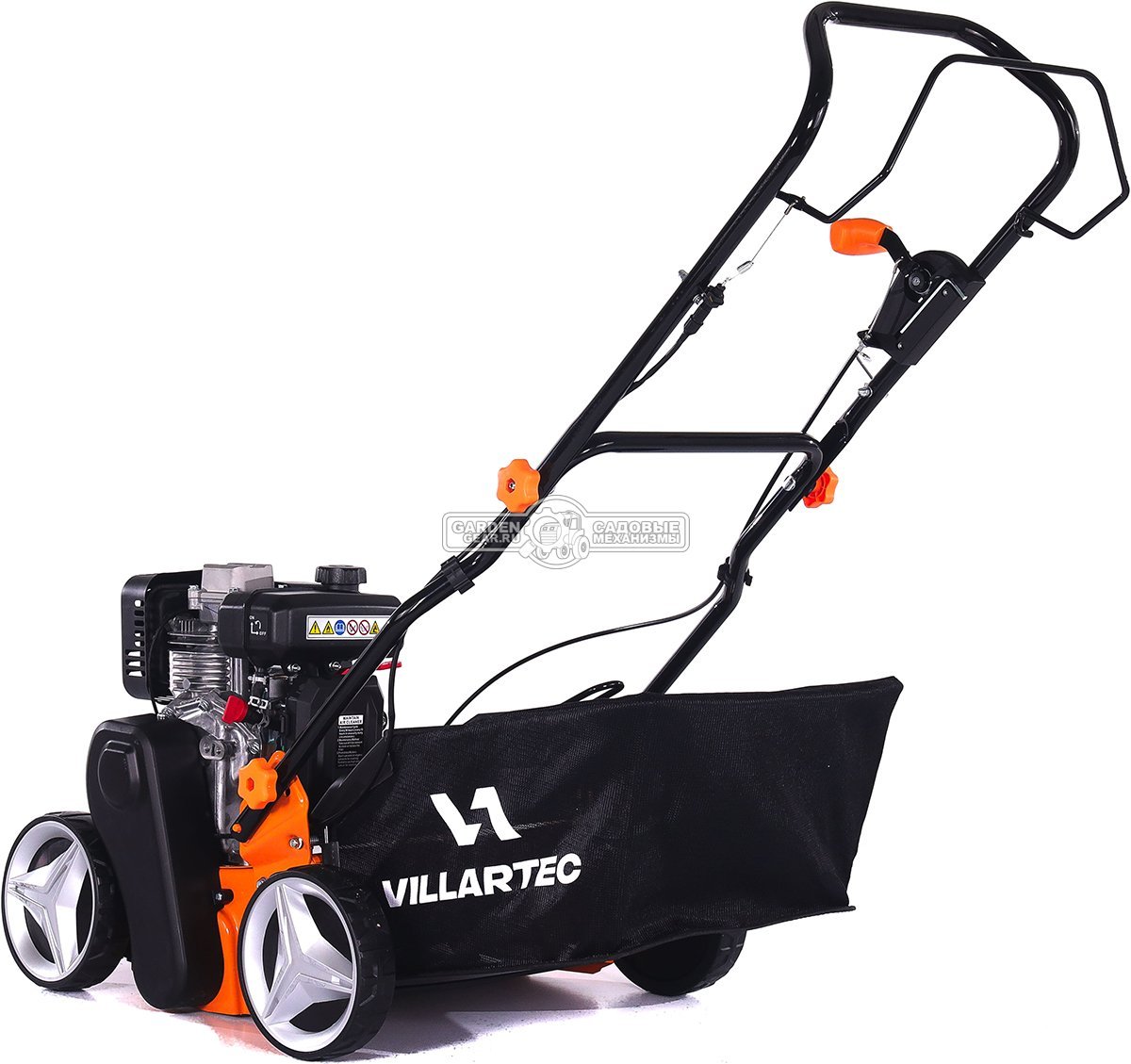 Вертикуттер - аэратор бензиновый Villartec AB 4140 (PRC, 40 см, Loncin 166 см3, ножи + пружины, 45 л, 32 кг)