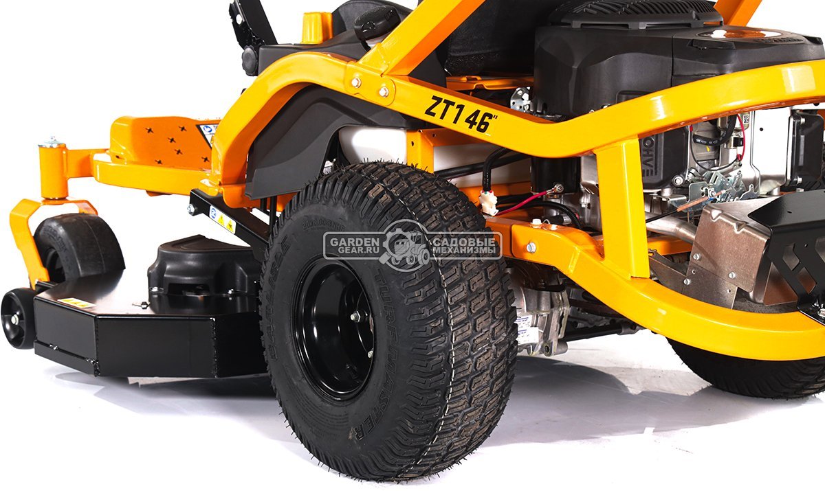 Садовый райдер Cub Cadet ZT1 46 Ultima с нулевым радиусом разворота (USA, Kohler KT7000 V-Twin, 725 куб.см., гидростатика, ширина 117 см., 256 кг)