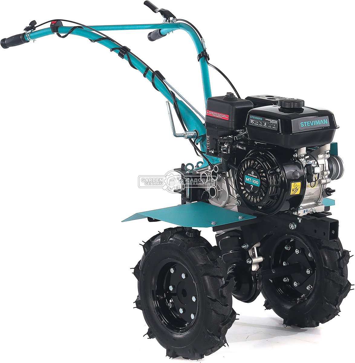 Мотоблок Steviman MT-100 (RUS, колеса 4,00х8, EST 212 см3, 85 см, 2 вперед/1 назад, шкив, 70 кг)