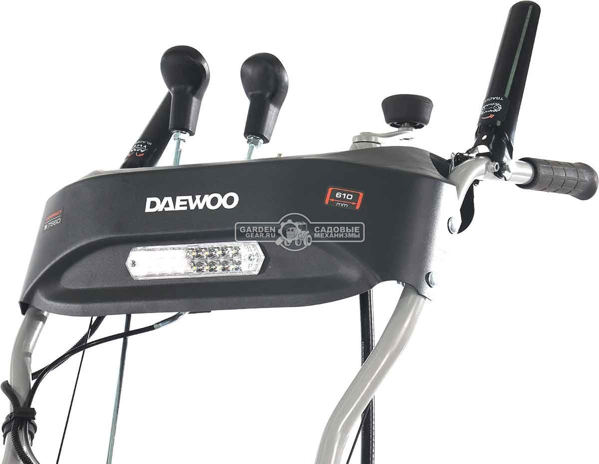 Снегоуборщик Daewoo S 7560 гусеничный (PRC, 61 см., Daewoo, 220 см3, скорости 6/2, фара, 78 кг)