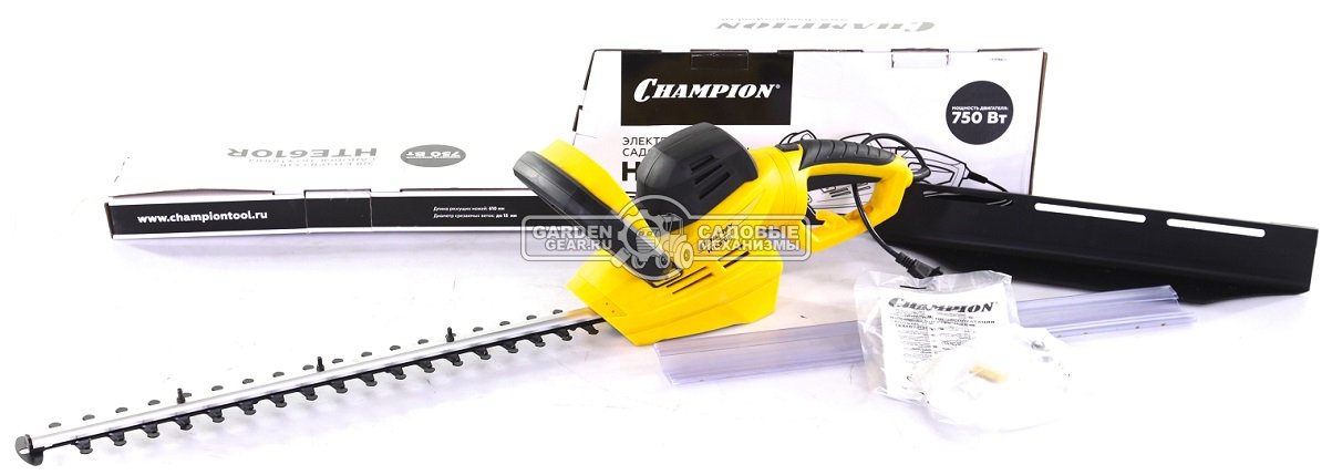 Кусторез электрический Champion HTE610R (PRC, 750 Вт., 61 см., 3,8 кг.)