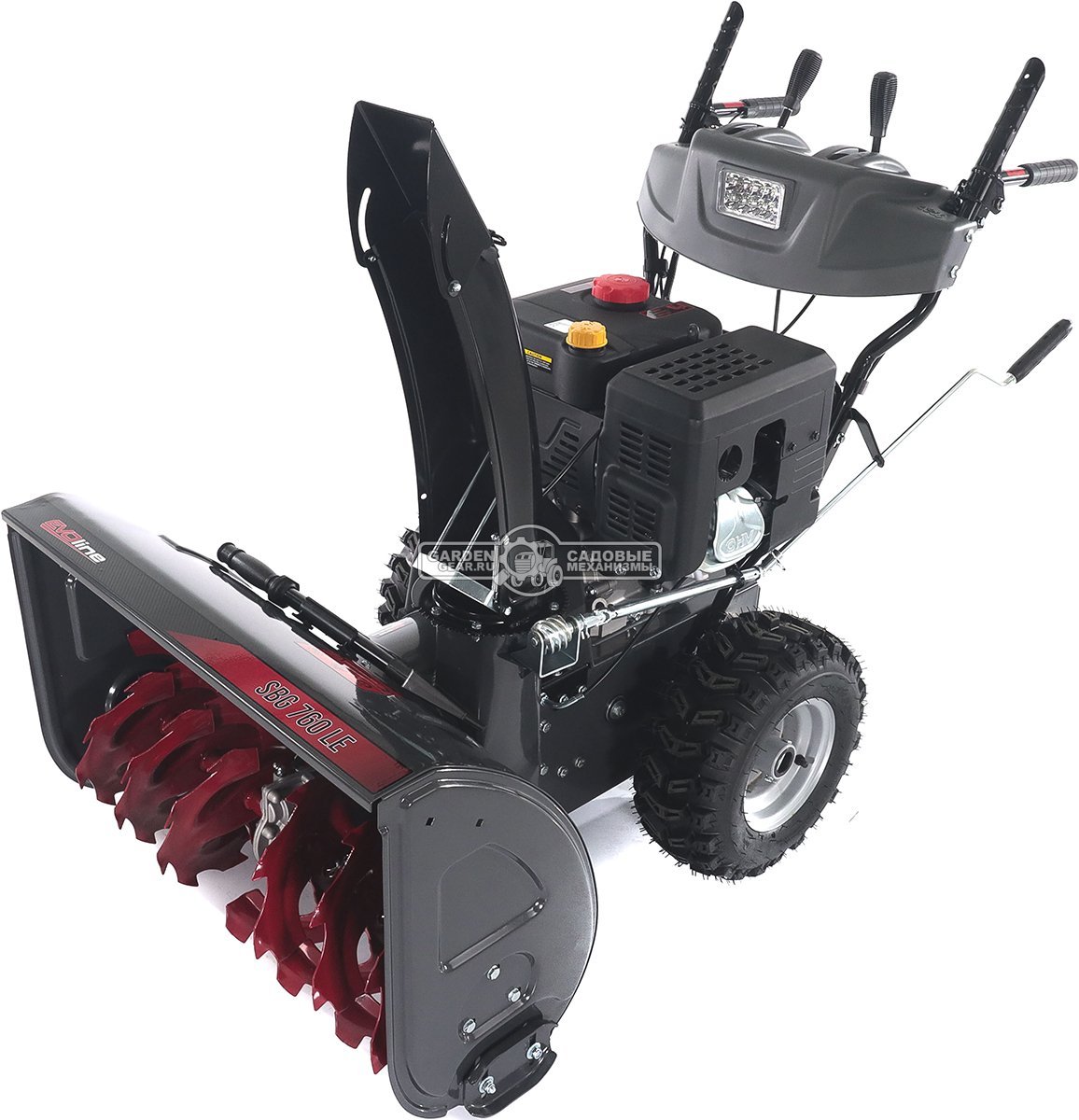 Снегоуборщик Evoline SBG 760 LE (PRC, 76 см, Loncin, 420 см3, эл/стартер 220В, фара, автоматич. дифференциал, скорости 6/2, подогр. рукояток,130 кг)