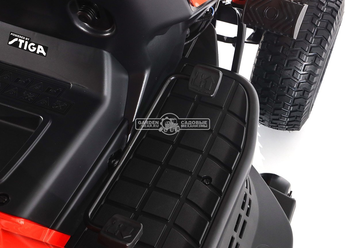 Садовый трактор Daewoo DLT 98HV (PRC, Stiga ST550 V-Twin, 586 куб.см., гидростатика, ширина кошения 98 см, травосборник 240 л, мульчирование, 198 кг)
