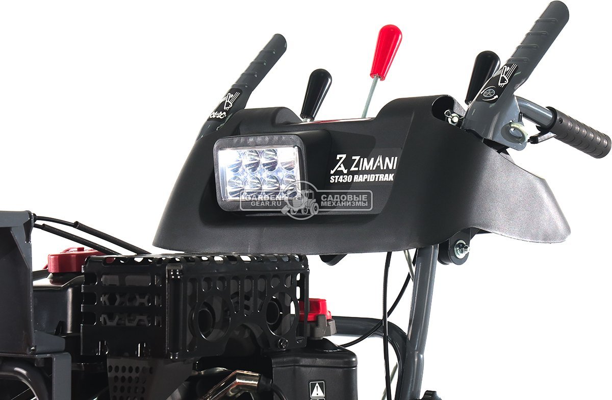 Снегоуборщик ZimAni ST430 RapidTraсk Quattro Auger (PRC, 76 см, LCT Snow Storm 414 см3, эл/стартер от АКБ, фара, AutoTurn, скорости 6/2, 124,5 кг.)
