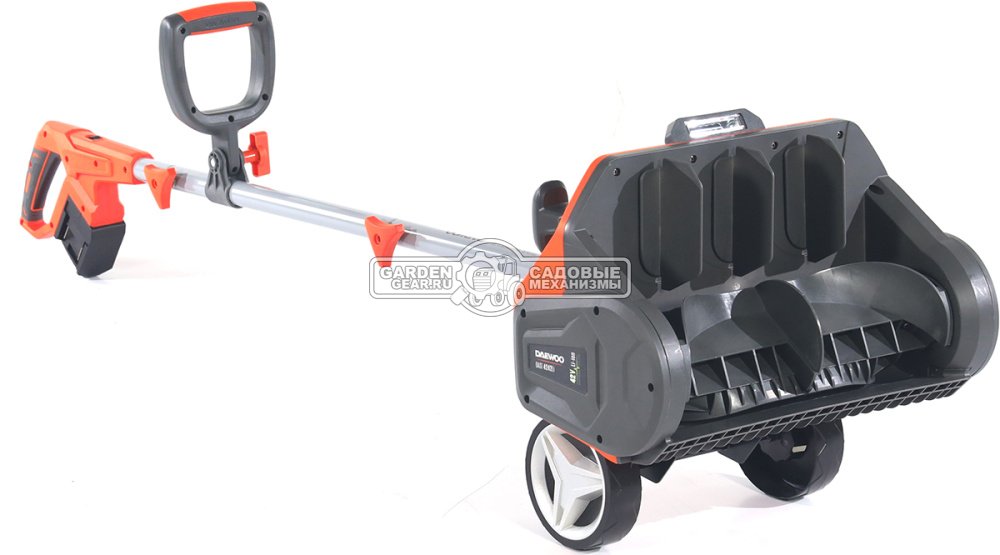 Снегоуборщик аккумуляторный / лопата Daewoo DAST 4242Li SET с 2 АКБ 4 А/ч и ЗУ (PRC, BL 2х21В, ширина 42 см, 6.8 кг)