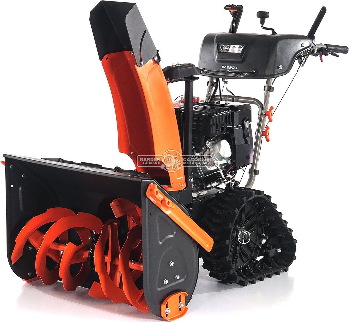 Снегоуборщик Daewoo DAST 427 (EFI) гусеничный (PRC, 68 см, Daewoo WXE 300 EFI, 260 см3, запуск от аккумулятора, фара, гусеницы Arctic track, 120 кг.)