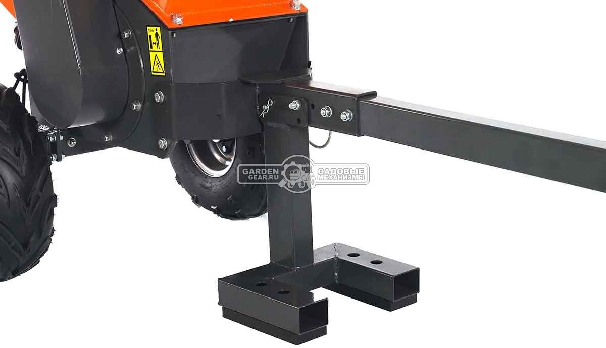 Измельчитель веток ZimAni LS 120 (PRC, Loncin 420 куб.см., 15 л.с., с эл.старт, барабанный, 2 ножа, ветки до 120 мм, одноосный прицеп, 185 кг)