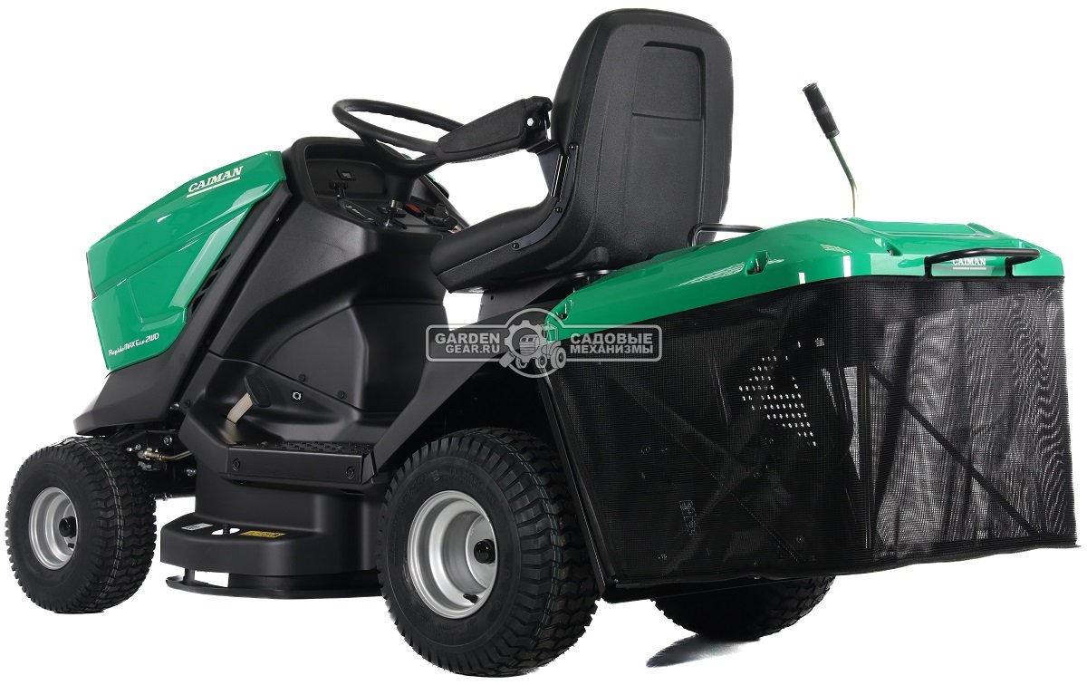 Садовый трактор Caiman Rapido Max Eco 2WD 97D2C2 (CZE, Caiman V-Twin, 708 куб.см., гидростатика, травосборник 300 л., 92 см., 237 кг.)