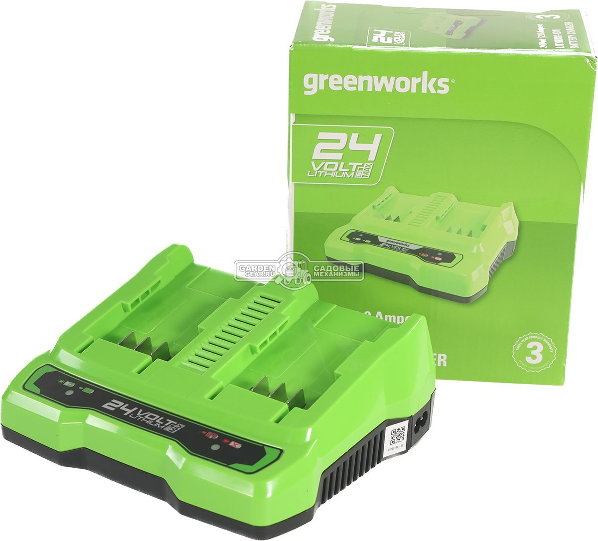 Зарядное устройство GreenWorks G24X2UC2 двойное для аккумуляторов 24В (2 А)