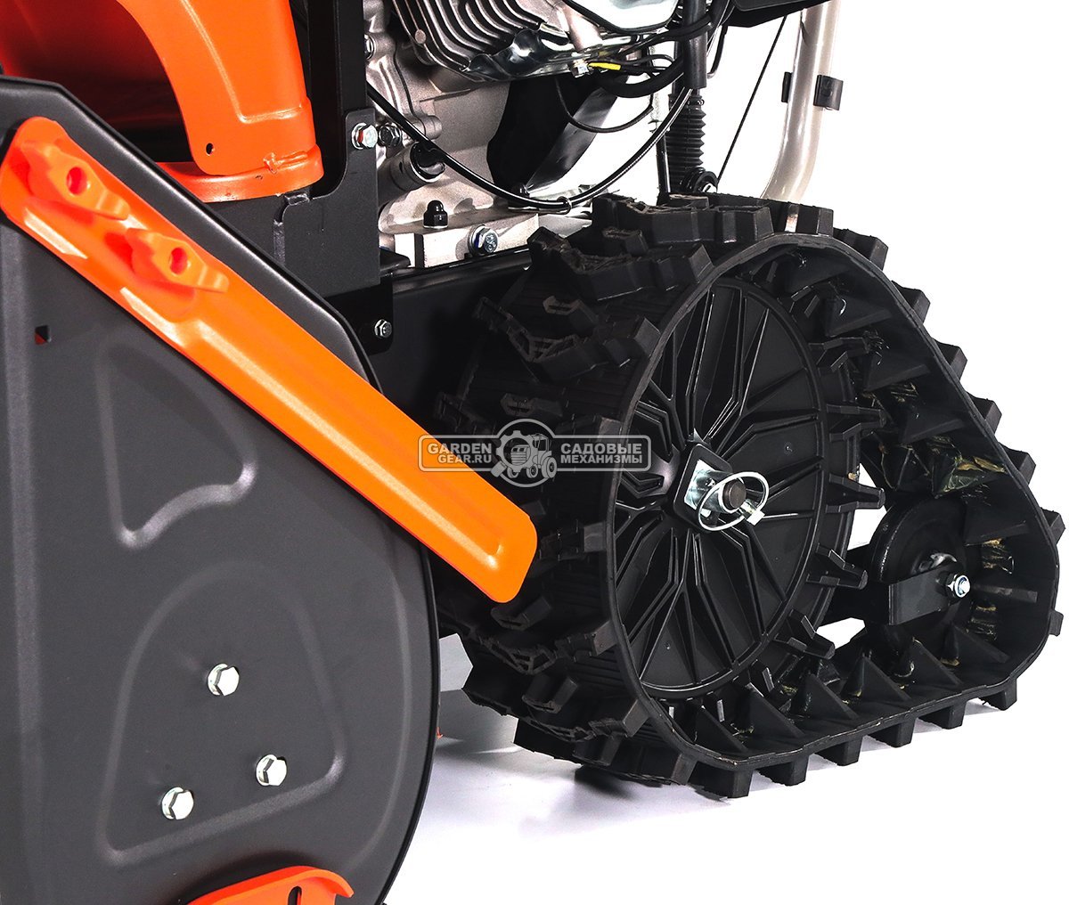 Снегоуборщик Daewoo DAST 430 гусеничный (PRC, 76 см, Daewoo WXE 350, 310 см3, запуск от аккумулятора, фара, гусеницы Arctic track, 125 кг.)