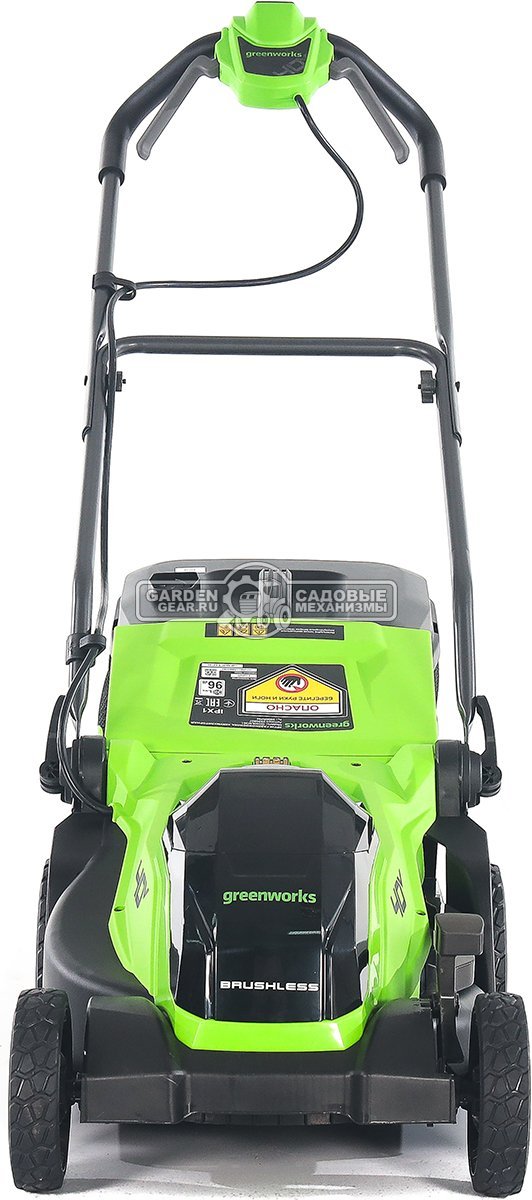 Газонокосилка аккумуляторная GreenWorks GD40LM361 без АКБ и ЗУ (PRC, BL 40В, 36 см, пластик, мульчирование, 40 л, 13 кг)