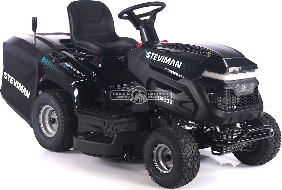 Садовый трактор Steviman TH-339 (PRC, Loncin 586 куб.см., гидростатика, ширина кошения 98 см, травосборник 250 л, 198 кг)