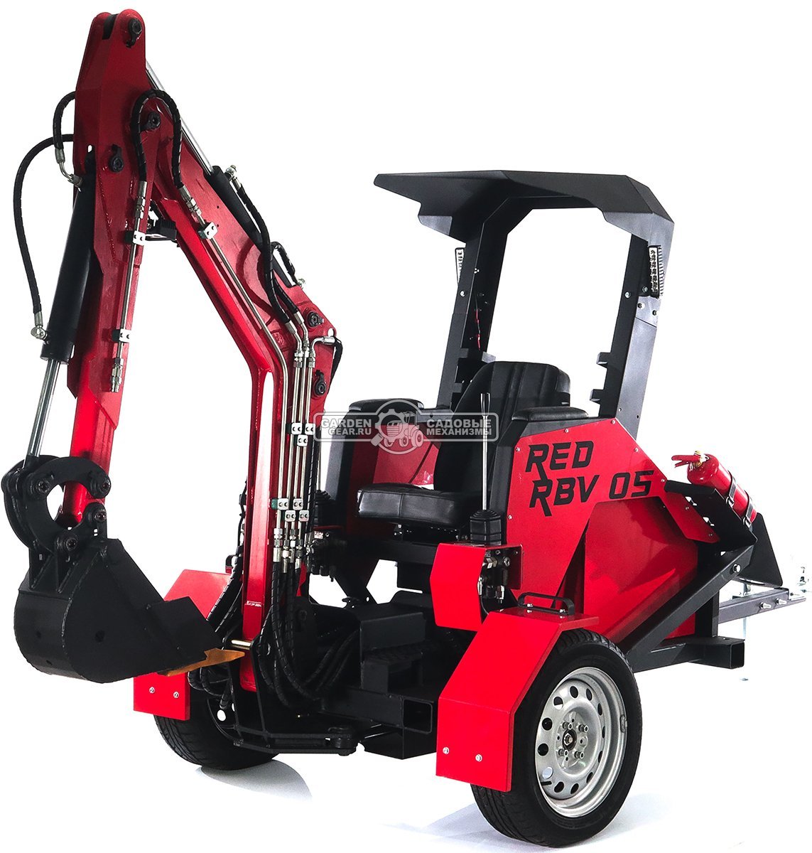 Прицепной экскаватор RED Rhino RBV-06 максимальная комплектация, Lifan 15 л.с., глубина копания 2,2 м., ковш 250 мм., 600 кг.