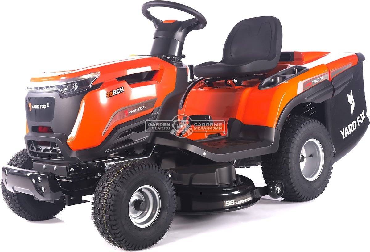 Садовый трактор Yard Fox Optima T 98 RСH (PRC, Loncin 452 куб.см., гидростатика, травосборник 260 л, ширина кошения 98 см, 200 кг)