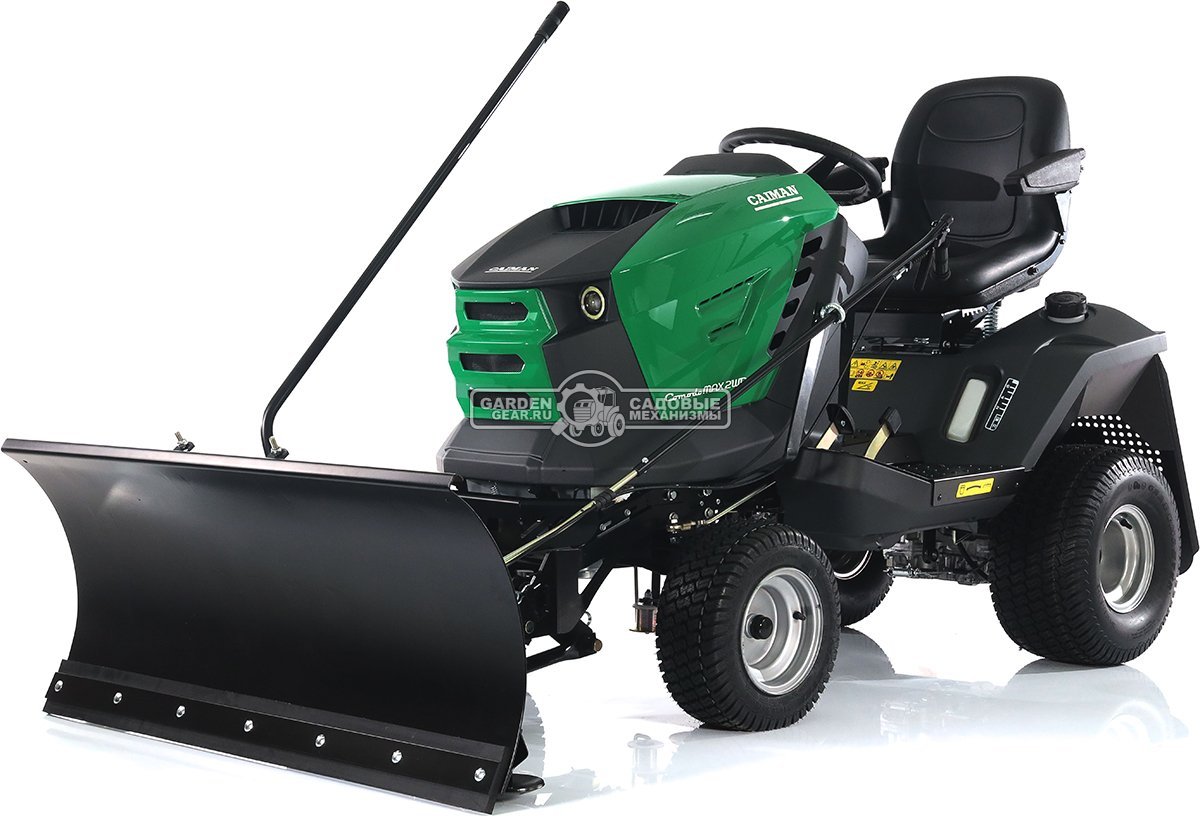 Садовый трактор Caiman Comodo Max 2WD 107D2C2 с отвалом 120 см и цепями на колеса