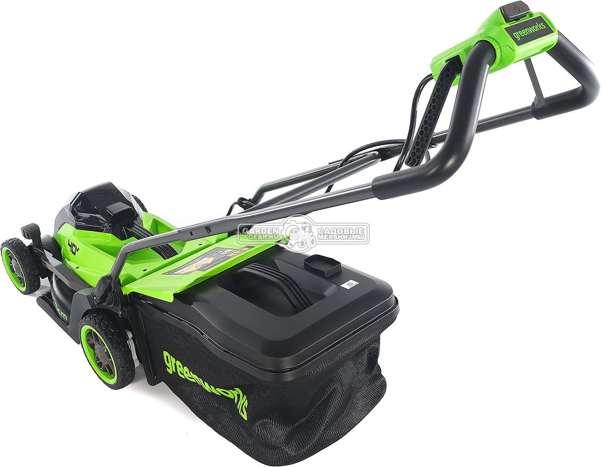 Газонокосилка аккумуляторная GreenWorks GD40LM361 без АКБ и ЗУ (PRC, BL 40В, 36 см, пластик, мульчирование, 40 л, 13 кг)