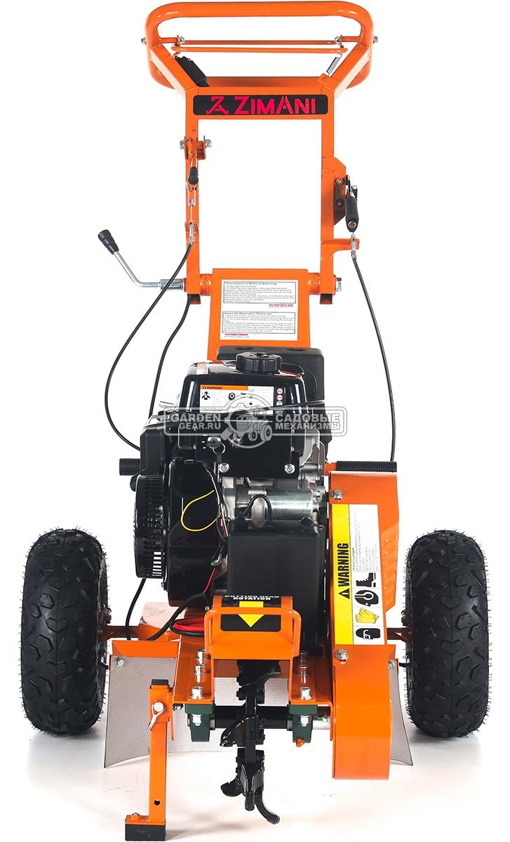 Измельчитель пней ZimAni SG350E PRO с эл/стартером (PRC, Loncin, 420 см3, Greenteeth blade, диаметр фрезы 300 мм, 104 кг)