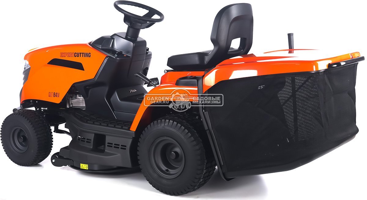 Садовый трактор Daewoo DLT 84M (PRC, Stiga ST400, 414 куб.см., механика, ширина кошения 84 см., травосборник 200 л., мульчирование, 190,5 кг.)
