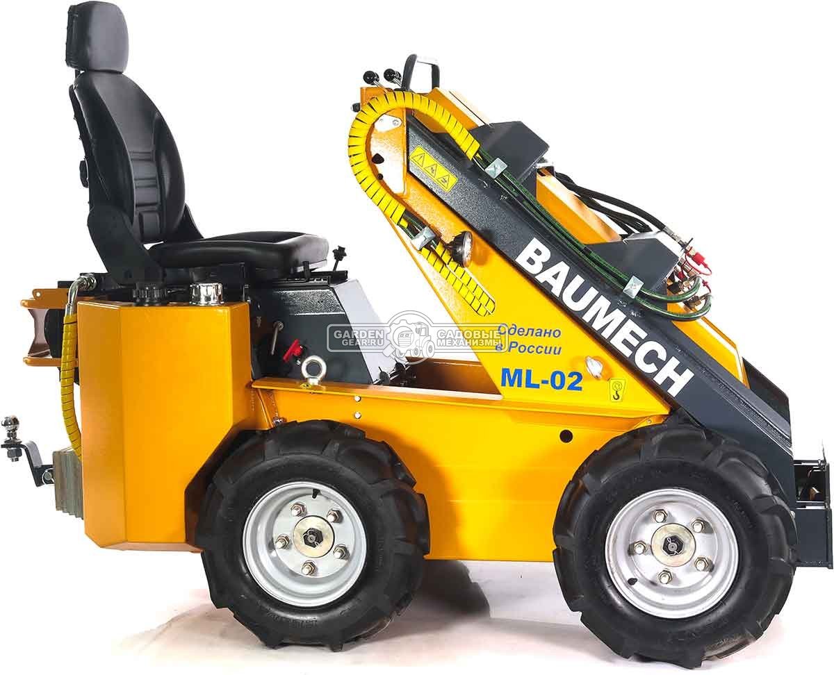Универсальная машина мини-погрузчик Baumech ML-02 Pro + гидравлическая щётка 115 см., с двигателем Zongshen GB750 EFI V-Twin инжектор
