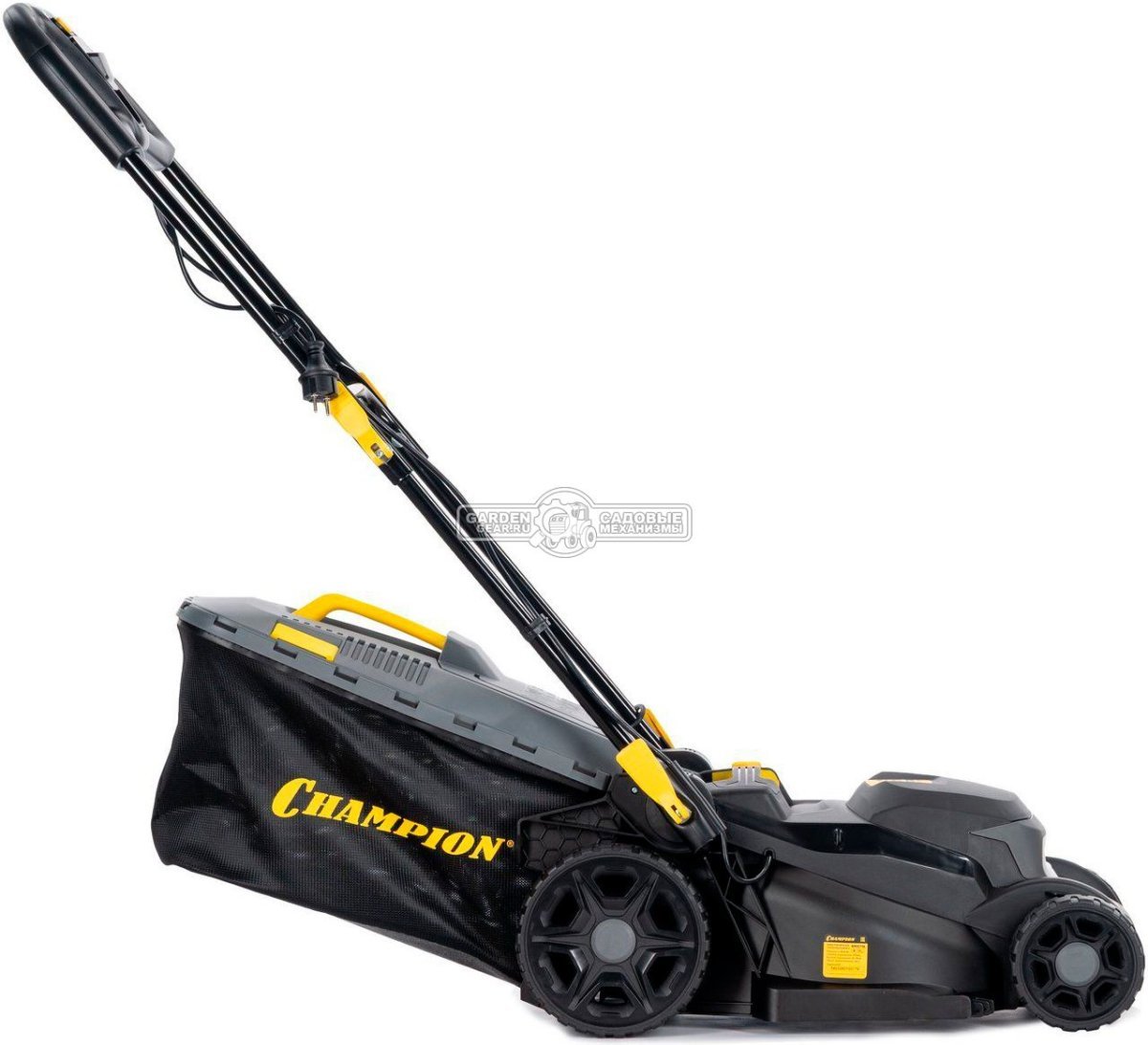 Газонокосилка электрическая Champion EM3716 (PRC, 1600 Вт, 37 см, пластик, 40 л, 13.7 кг)