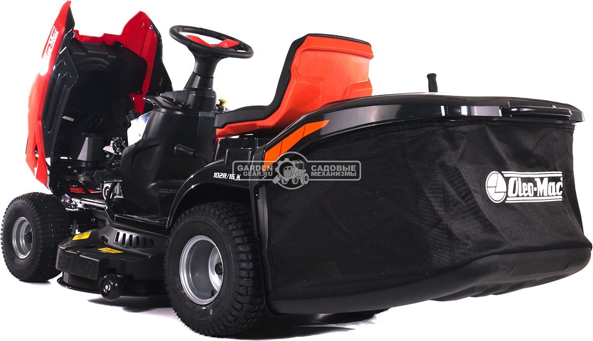 Садовый трактор Oleo-Mac OM 102R/16 K (PRC, Emak K 1600 AVD, 452 см3, 102 см., гидростатика, травосборник 300 л., 194 кг.)