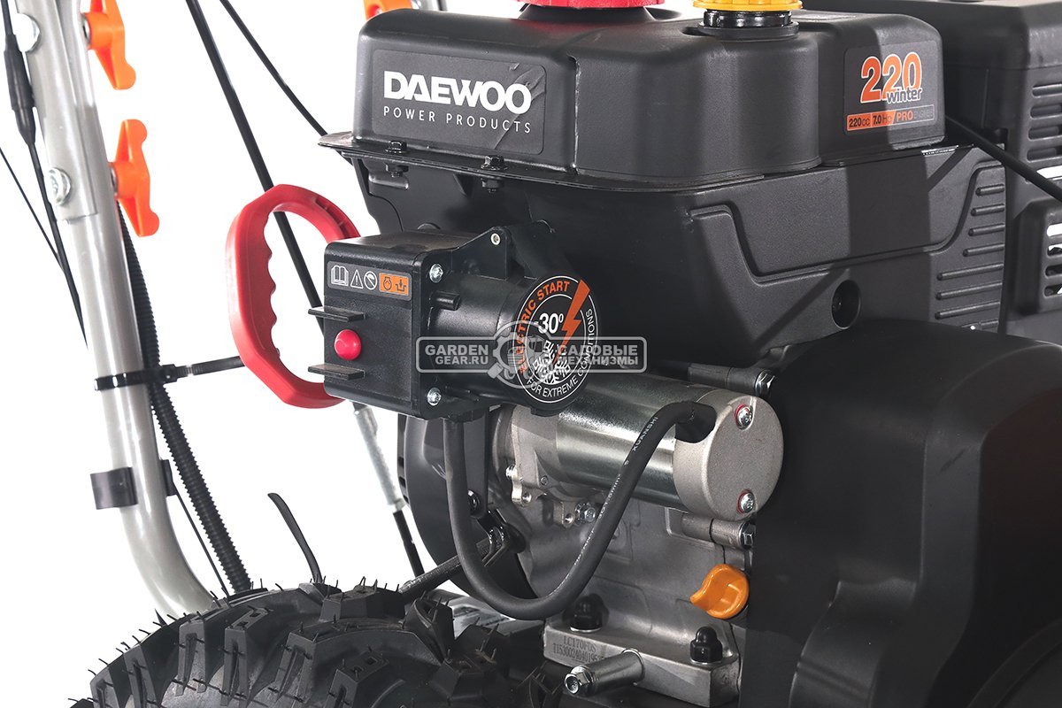 Снегоуборщик Daewoo DAST 224 MY2024 (PRC, 60 см, Daewoo, 220 см3, эл/стартер 220В, скорости 6/2, фара, подогрев рукояток, дифференциал, 93 кг)