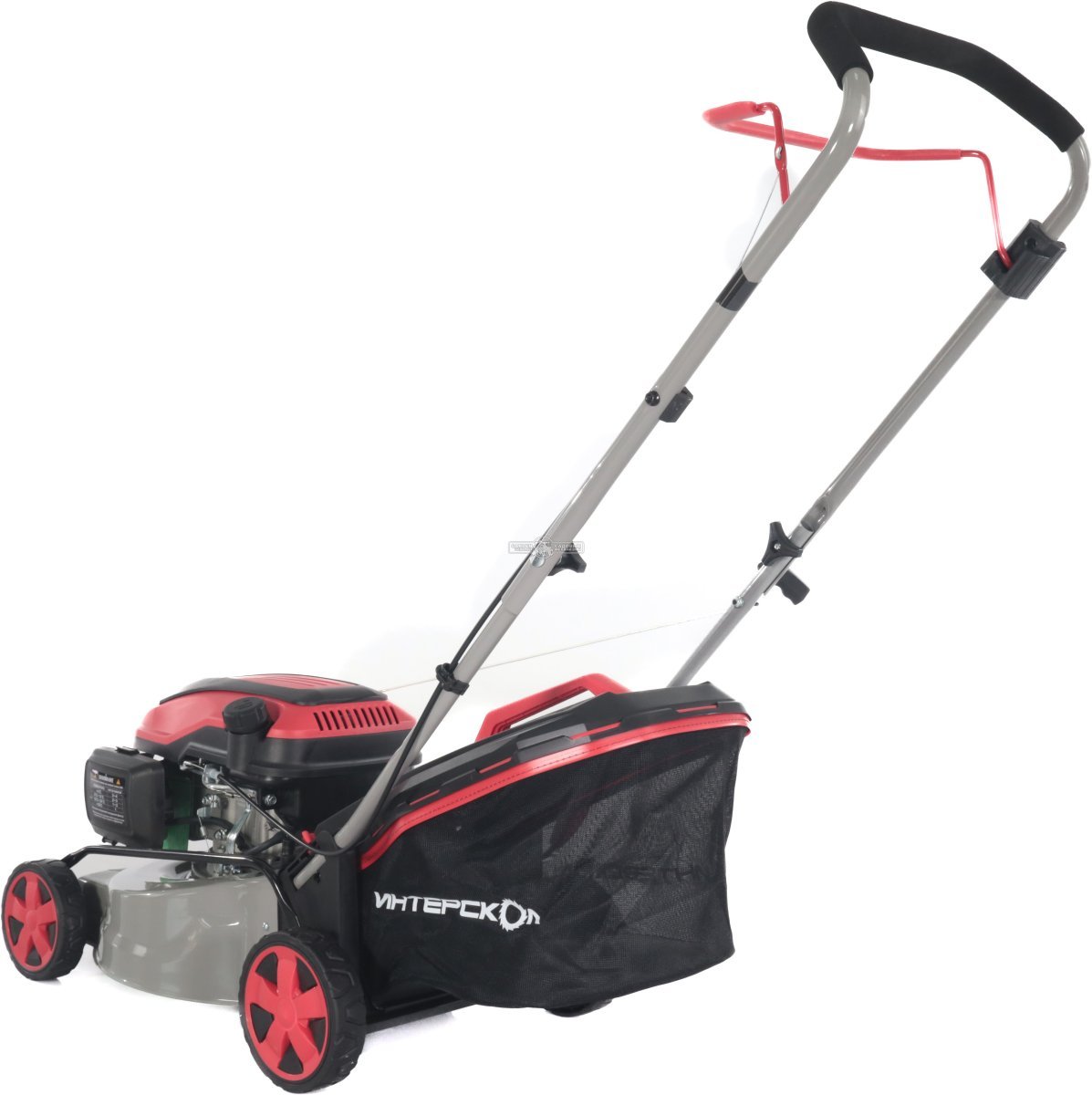 Газонокосилка бензиновая несамоходная Интерскол ГБ-42/145 Стандарт (PRC, 41 см, 145 см3, 40 л, сталь, 17.5 кг)