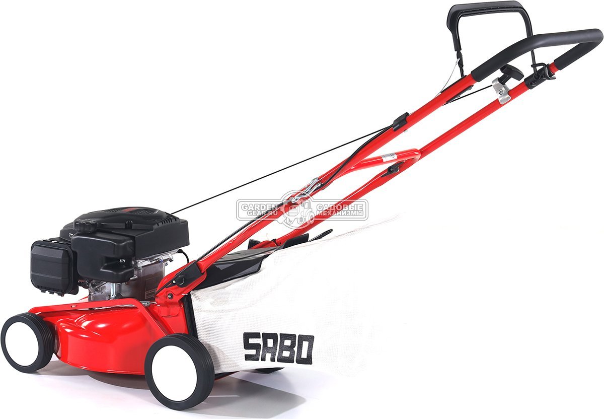 Газонокосилка бензиновая SABO 40-CLASSIC несамоходная (GER, 40 см., Sabo, 139 куб.см., сталь, травосборник 40 л., 24 кг.)