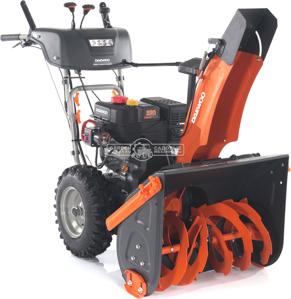 Снегоуборщик Daewoo DAST 224 MY2024 (PRC, 60 см, Daewoo, 220 см3, эл/стартер 220В, скорости 6/2, фара, подогрев рукояток, дифференциал, 93 кг)