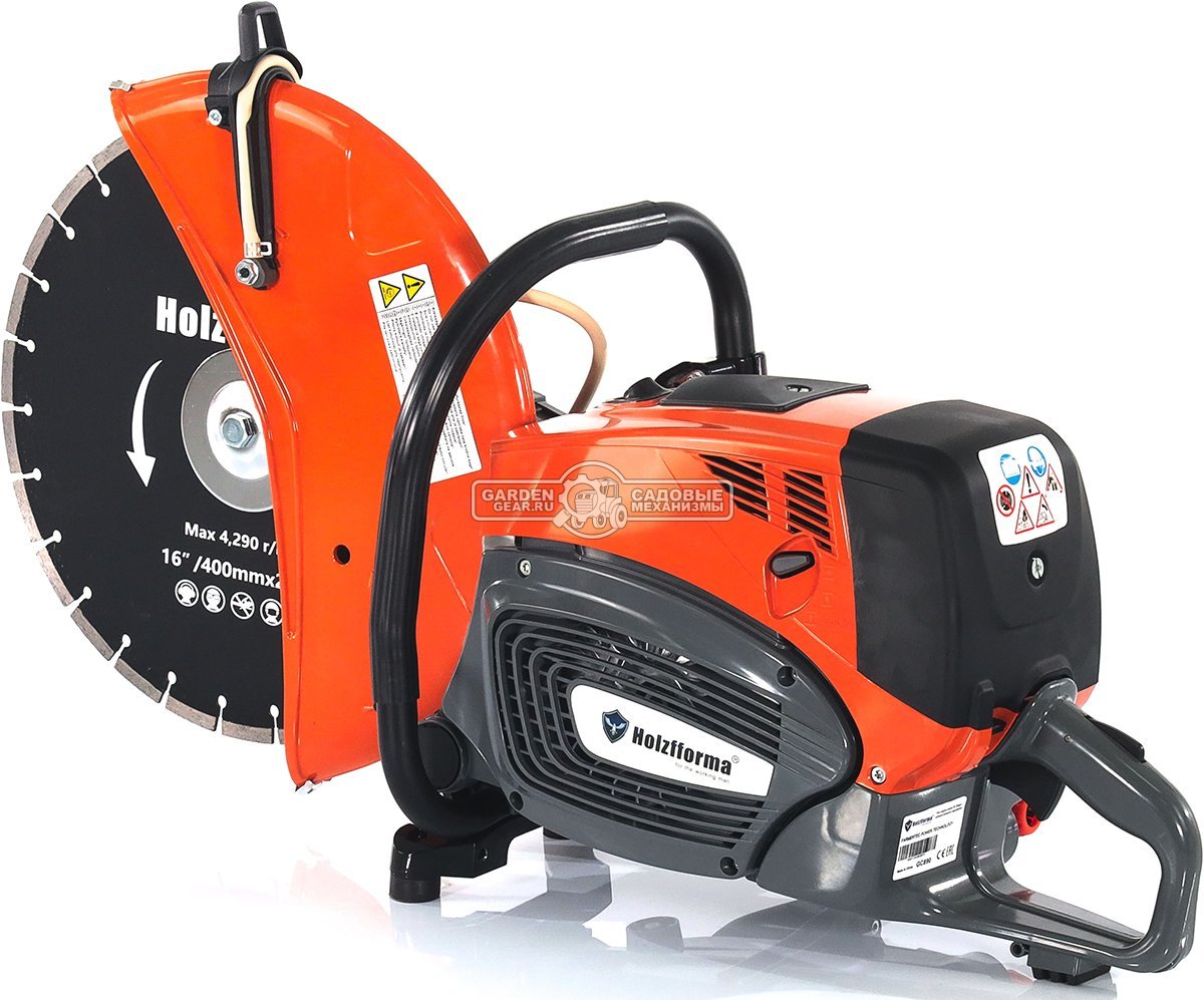 Бензорез Holzfforma GC890 16" (PRC, 98,5 см3, 5.0 кВт/6.8 л.с., диаметр круга 400 мм, глубина реза 145 мм, 15 кг)