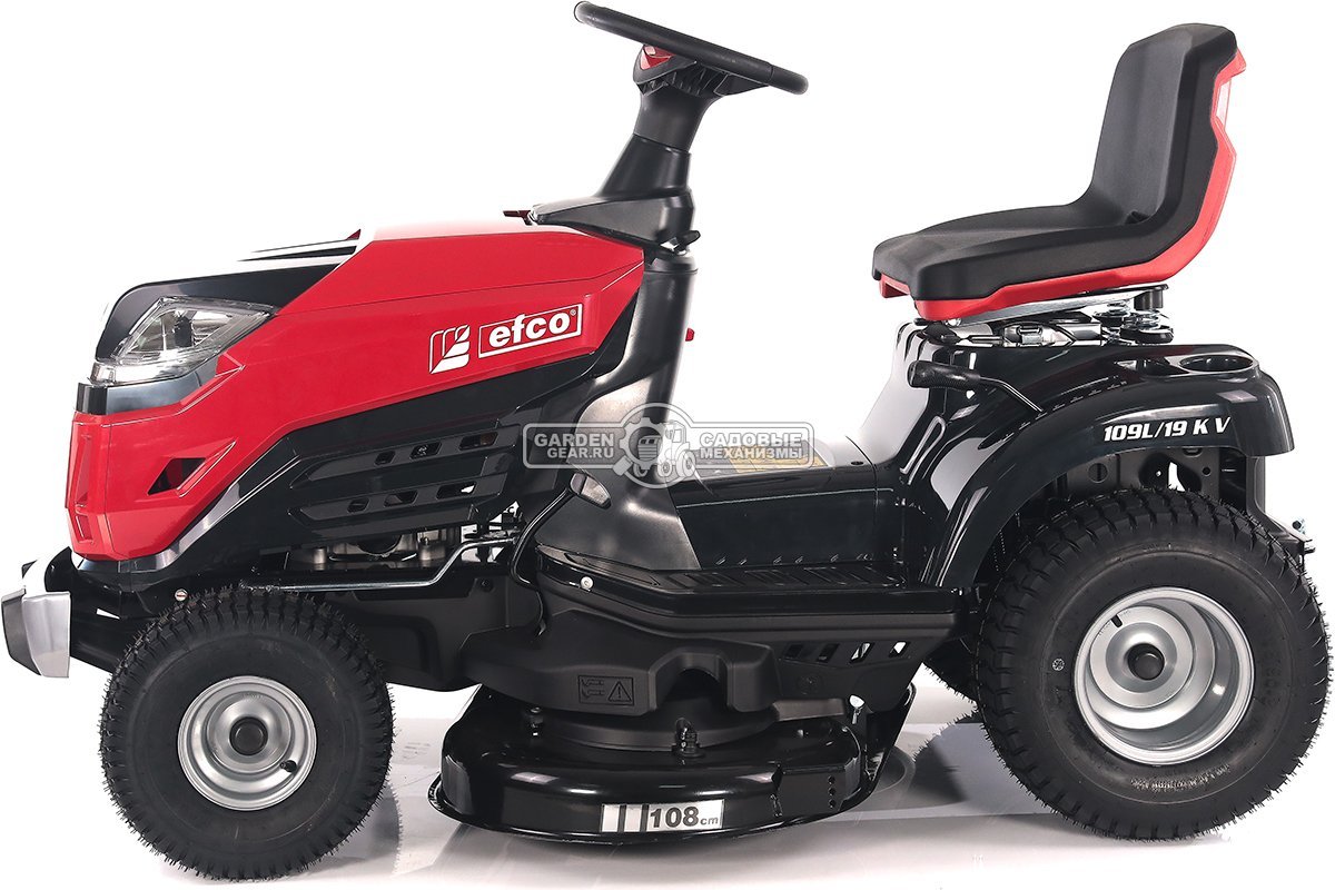 Садовый трактор Efco EF 109L/19 KV (PRC, Emak K 1900 V-Twin, 586 см3, 108 см, боковой выброс, гидростатика, 175 кг.)