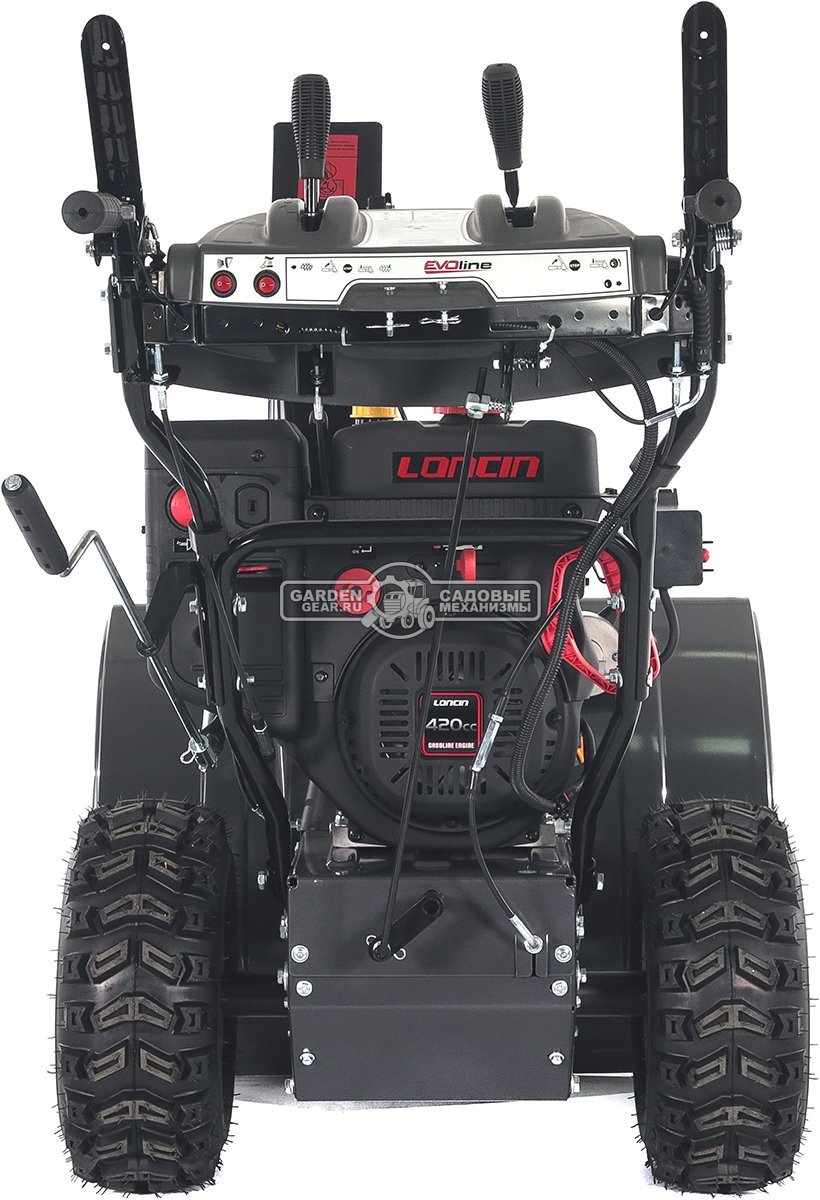 Снегоуборщик Evoline SBG 760 LE (PRC, 76 см, Loncin, 420 см3, эл/стартер 220В, фара, автоматич. дифференциал, скорости 6/2, подогр. рукояток,130 кг)