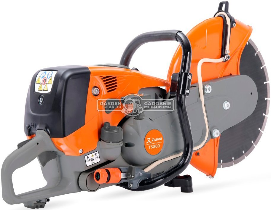Бензорез ZimAni TS 800 16" (PRC, 94 см3, 4.8 кВт/6.5 л.с., диаметр круга 400 мм, глубина реза 125 мм, 11 кг)