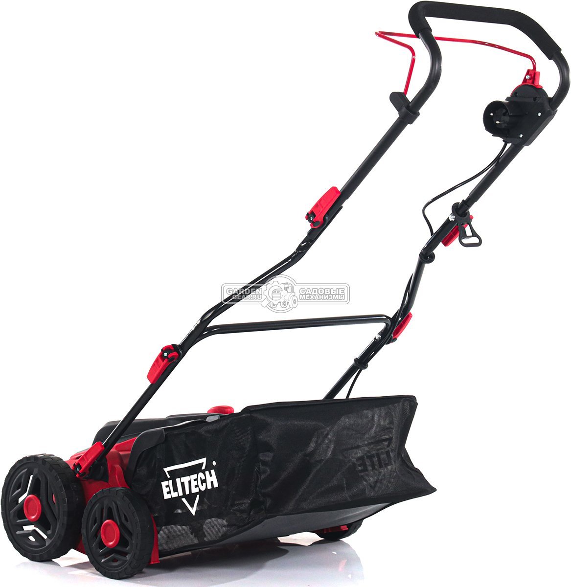 Вертикуттер - аэратор электрический Elitech СЭ 1536Т (PRC, 1500 Вт, 36 см, ножи + пружины, пластик, 45 л, 12 кг)