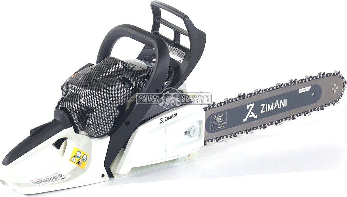 Бензопила ZimAni MS 212 Pro 16" (PRC, 38.6 куб.см., 1.8 кВт/2.4 л.с., 3/8", 1.3 мм, 55E, корпус Carbon Fiber, Walbro Carburetor, 4.6 кг)