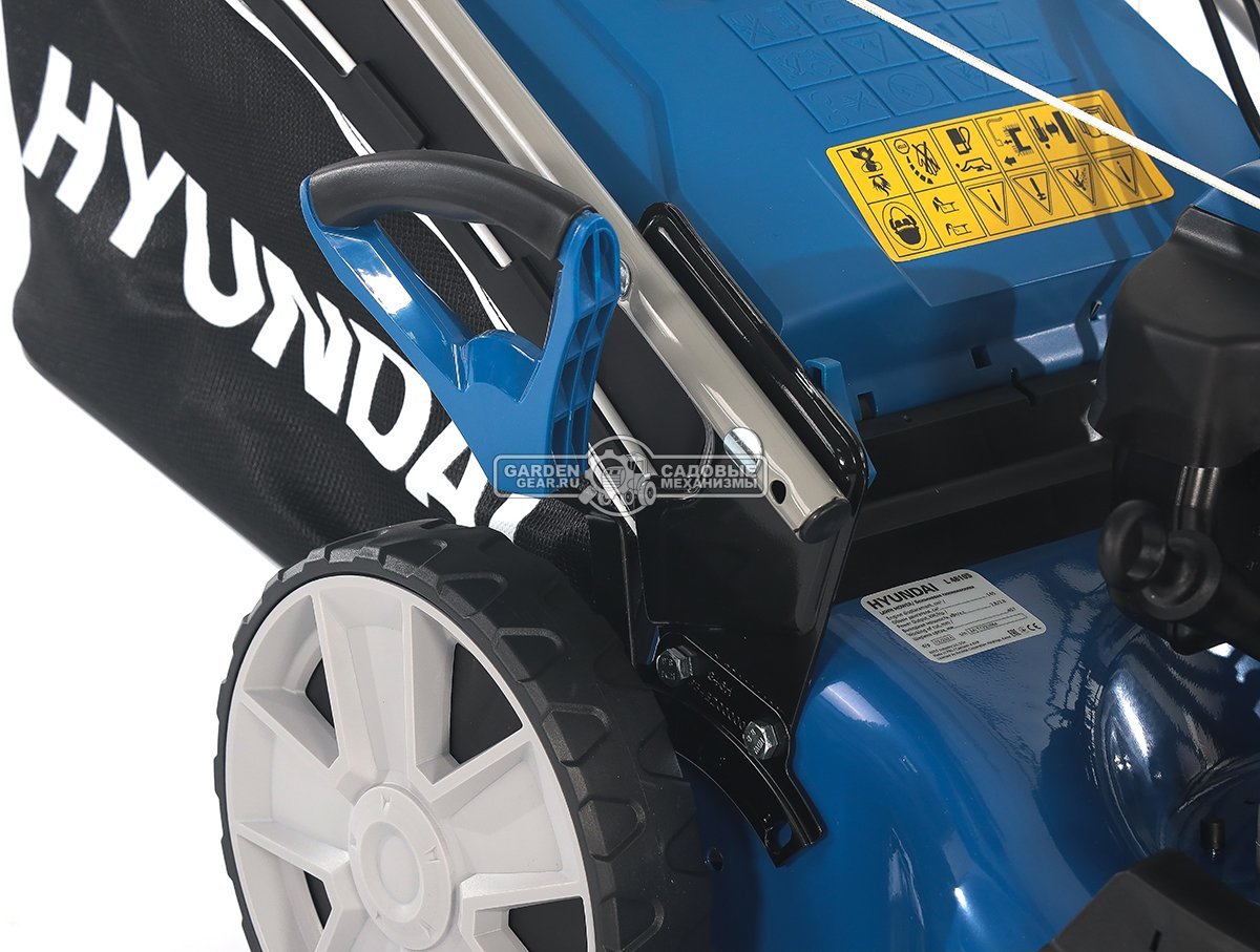 Газонокосилка бензиновая Hyundai L 4610S (PRC, 46 см, Hyundai, 145 см3, 65 л, сталь, 3 в 1, 33.8 кг)