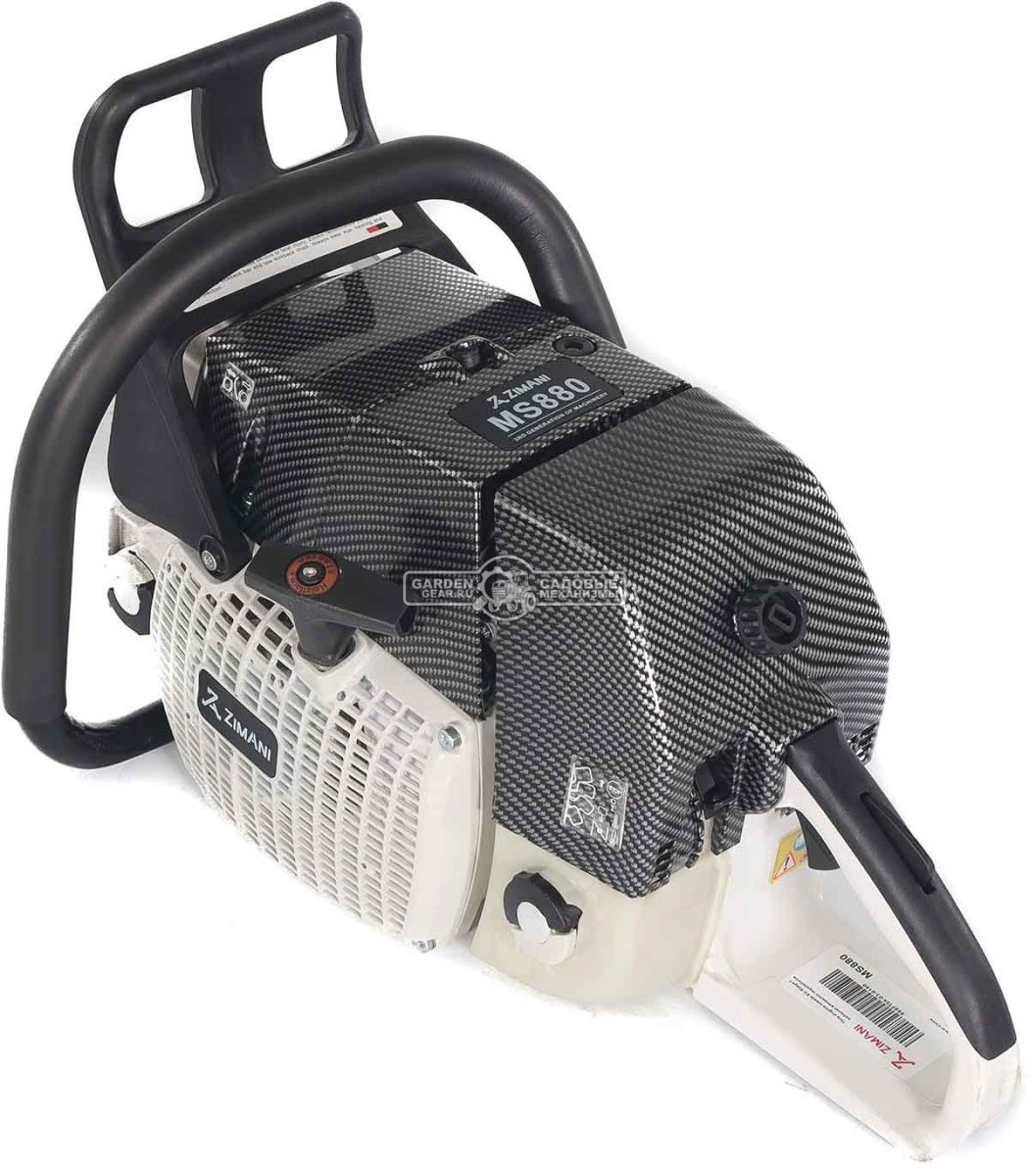 Бензопила ZimAni MS 880 без шины и цепи (PRC, 121.1 куб.см., 6.5 кВт/8.7 л.с., 0.404", 1.6 мм, 11 кг.)
